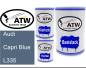 Preview: Audi, Capri Blue, L335: 500ml Lackdose + 500ml Klarlack + 250ml Härter - Set, von ATW Autoteile West.